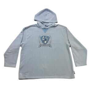 Disney Eeyore Hoodie Womens Large L 2 Blue 4 U Long Sleeve Pullover Fleece